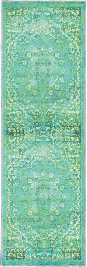 Spring Green 2' x 6' Renaissance Washable Runner Rug