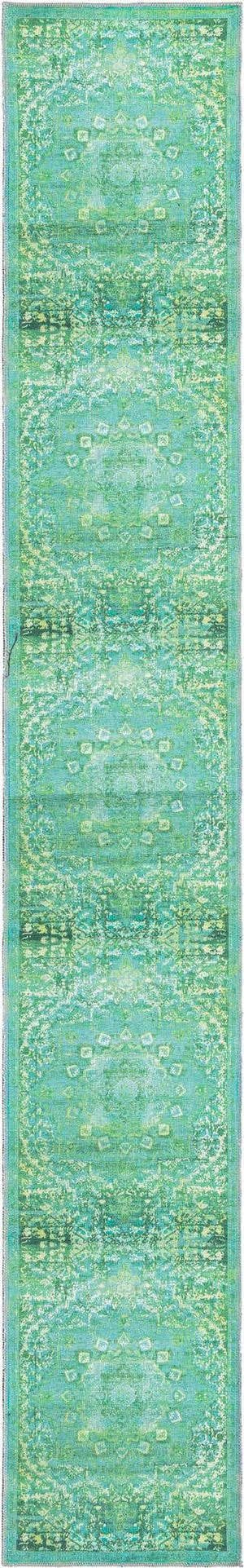 Spring Green 2' x 13' Renaissance Washable Runner Rug