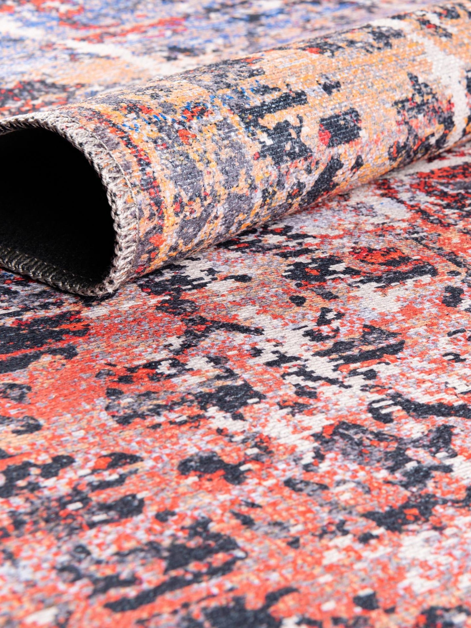 Washable Autumn 7' 10 x 11' Renaissance Rectangle Area Rug Easy to Clean Stain Resistant & Durable Colorful Distressed Vintage Carpet for Sale at Rug Engine