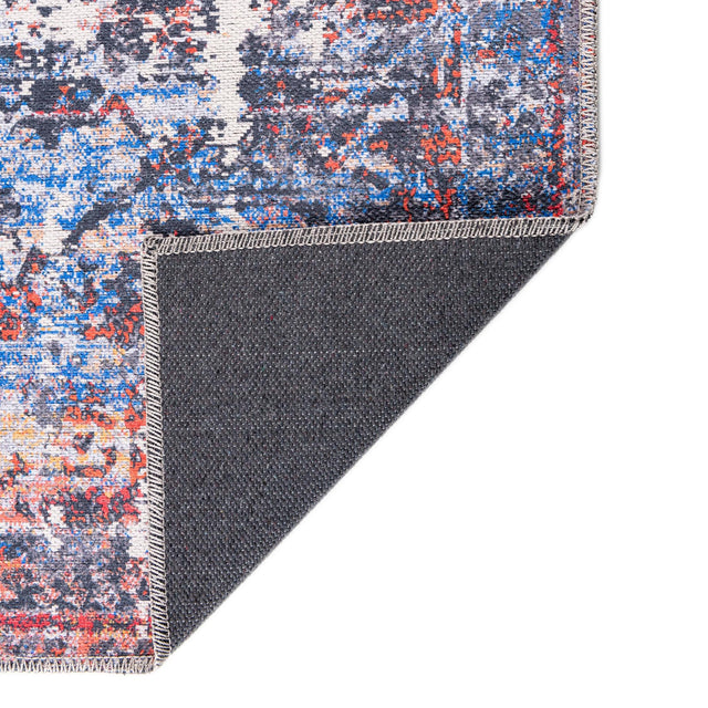 Washable Autumn 7' 10 x 7' 10 Renaissance Square Area Rug Easy to Clean Stain Resistant & Durable Colorful Distressed Vintage Carpet for Sale at Rug Engine