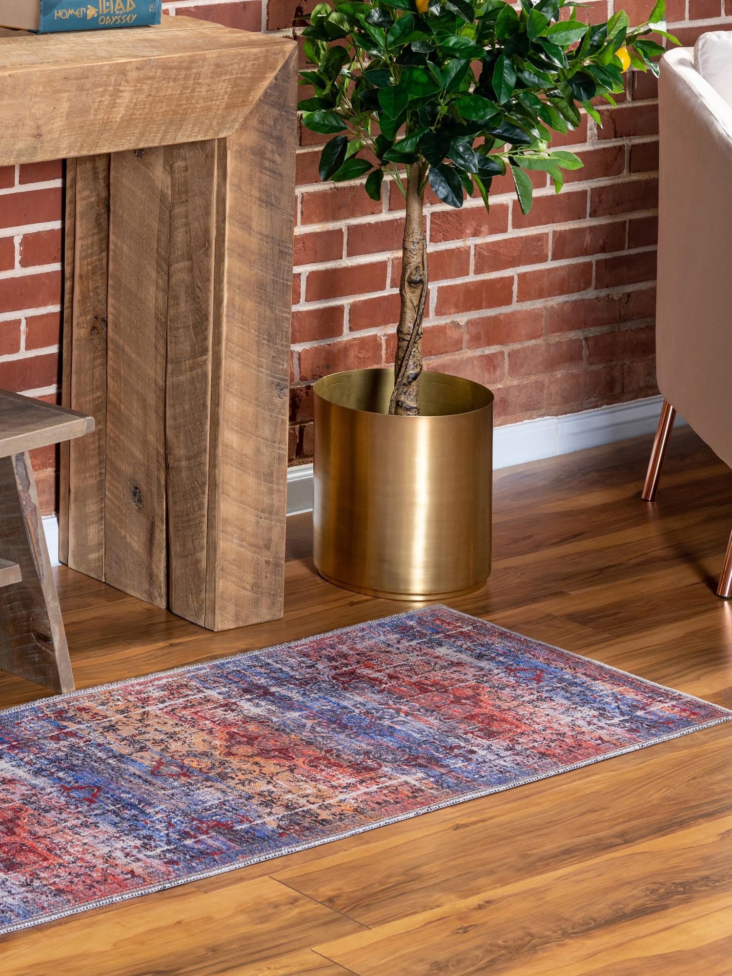 Washable Autumn 2' 7 x 12' Renaissance Runner Area Rug Easy to Clean Stain Resistant & Durable Colorful Distressed Vintage Carpet for Sale at Rug Engine