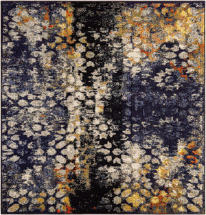 Navy Blue 6' x 6' Vita Square Area Rug