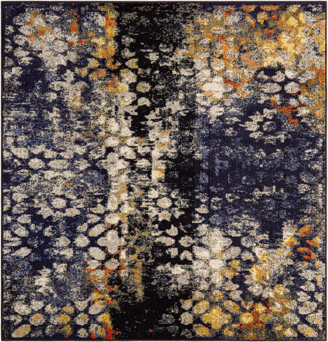 Navy Blue 6' x 6' Vita Square Area Rug