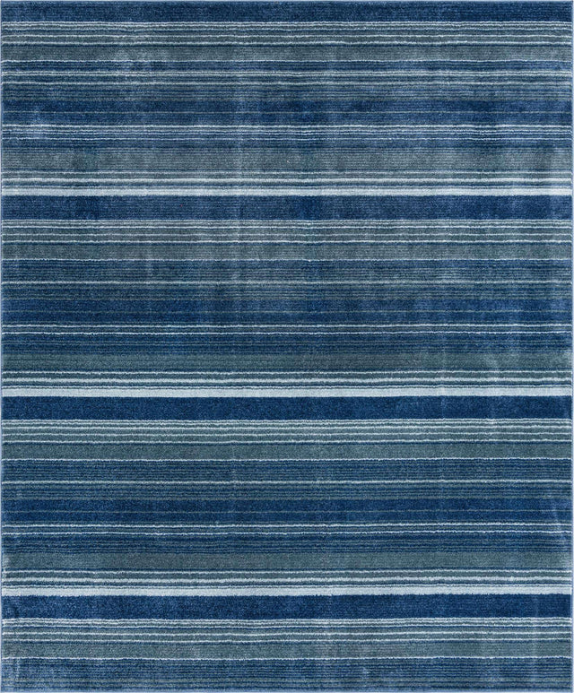Blue 7' 10 x 10' 2 Gemstone Rectangle Area Rug Polypropylene Contemporary Carpet Easy Clean Stain Resistant for Home Design Decorating for Sale at Rug Engine
