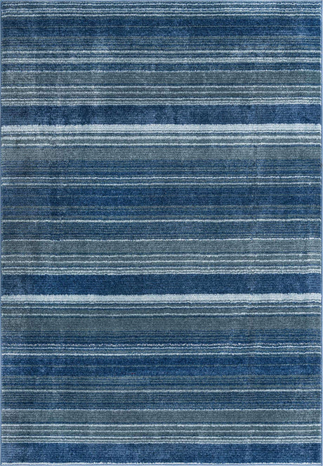 Blue 5' 3 x 8' Gemstone Rectangle Area Rug Polypropylene Contemporary Carpet Easy Clean Stain Resistant for Home Design Decorating for Sale at Rug Engine