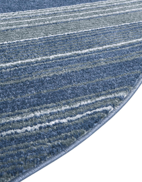 Blue 10' 2 x 10' 2 Gemstone Round Area Rug Polypropylene Contemporary Carpet Easy Clean Stain Resistant for Home Design Decorating for Sale at Rug Engine