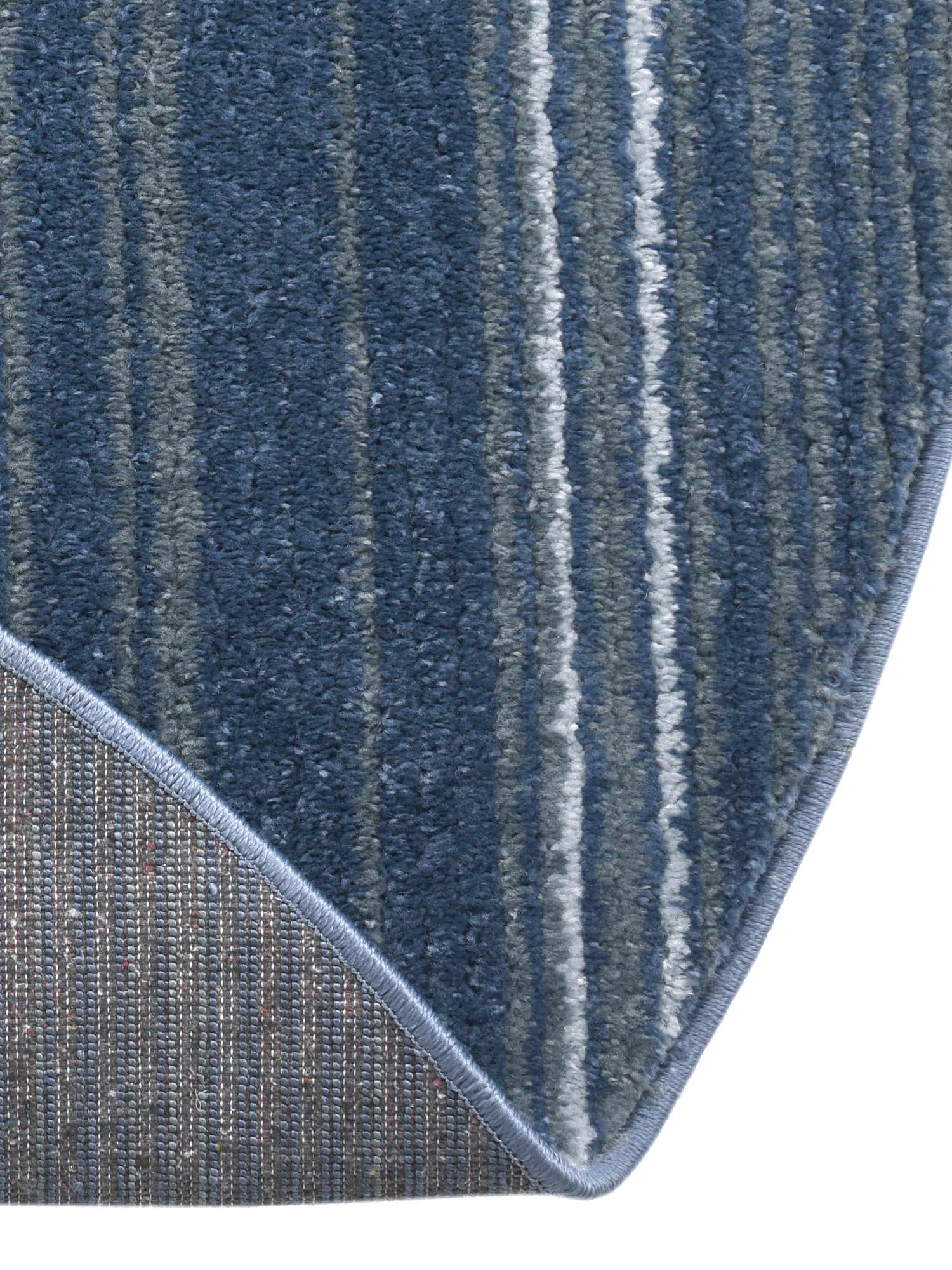 Blue 3' 3 x 3' 3 Gemstone Round Area Rug Polypropylene Contemporary Carpet Easy Clean Stain Resistant for Home Design Decorating for Sale at Rug Engine