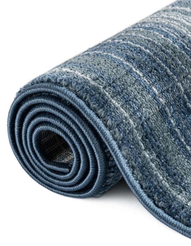 Blue 3' 3 x 3' 3 Gemstone Round Area Rug Polypropylene Contemporary Carpet Easy Clean Stain Resistant for Home Design Decorating for Sale at Rug Engine
