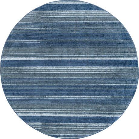 Blue 10' 2 x 10' 2 Gemstone Round Area Rug Polypropylene Contemporary Carpet Easy Clean Stain Resistant for Home Design Decorating for Sale at Rug Engine