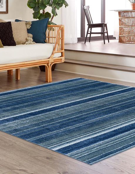 Blue 9' 10 x 9' 10 Gemstone Square Area Rug Polypropylene Contemporary Carpet Easy Clean Stain Resistant for Home Design Decorating for Sale at Rug Engine