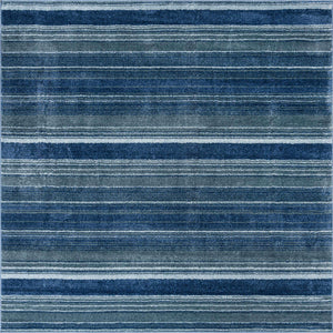 Blue 7' 3 x 7' 3 Gemstone Square Area Rug Polypropylene Contemporary Carpet Easy Clean Stain Resistant for Home Design Decorating for Sale at Rug Engine