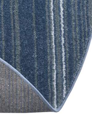 Blue 5' 3 x 8' Gemstone Oval Area Rug Polypropylene Contemporary Carpet Easy Clean Stain Resistant for Home Design Decorating for Sale at Rug Engine