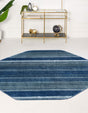 Blue 7' 3 x 7' 3 Gemstone Octagon Area Rug Polypropylene Contemporary Carpet Easy Clean Stain Resistant for Home Design Decorating for Sale at Rug Engine