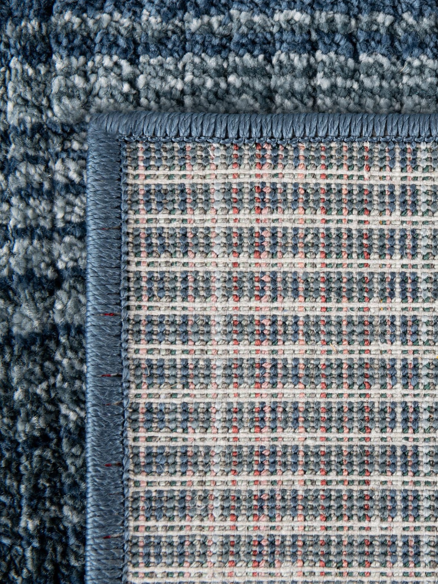 Blue 2' 2 x 8' Gemstone Runner Area Rug Polypropylene Contemporary Carpet Easy Clean Stain Resistant for Home Design Decorating for Sale at Rug Engine