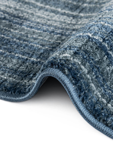 Blue 2' 2 x 8' Gemstone Runner Area Rug Polypropylene Contemporary Carpet Easy Clean Stain Resistant for Home Design Decorating for Sale at Rug Engine