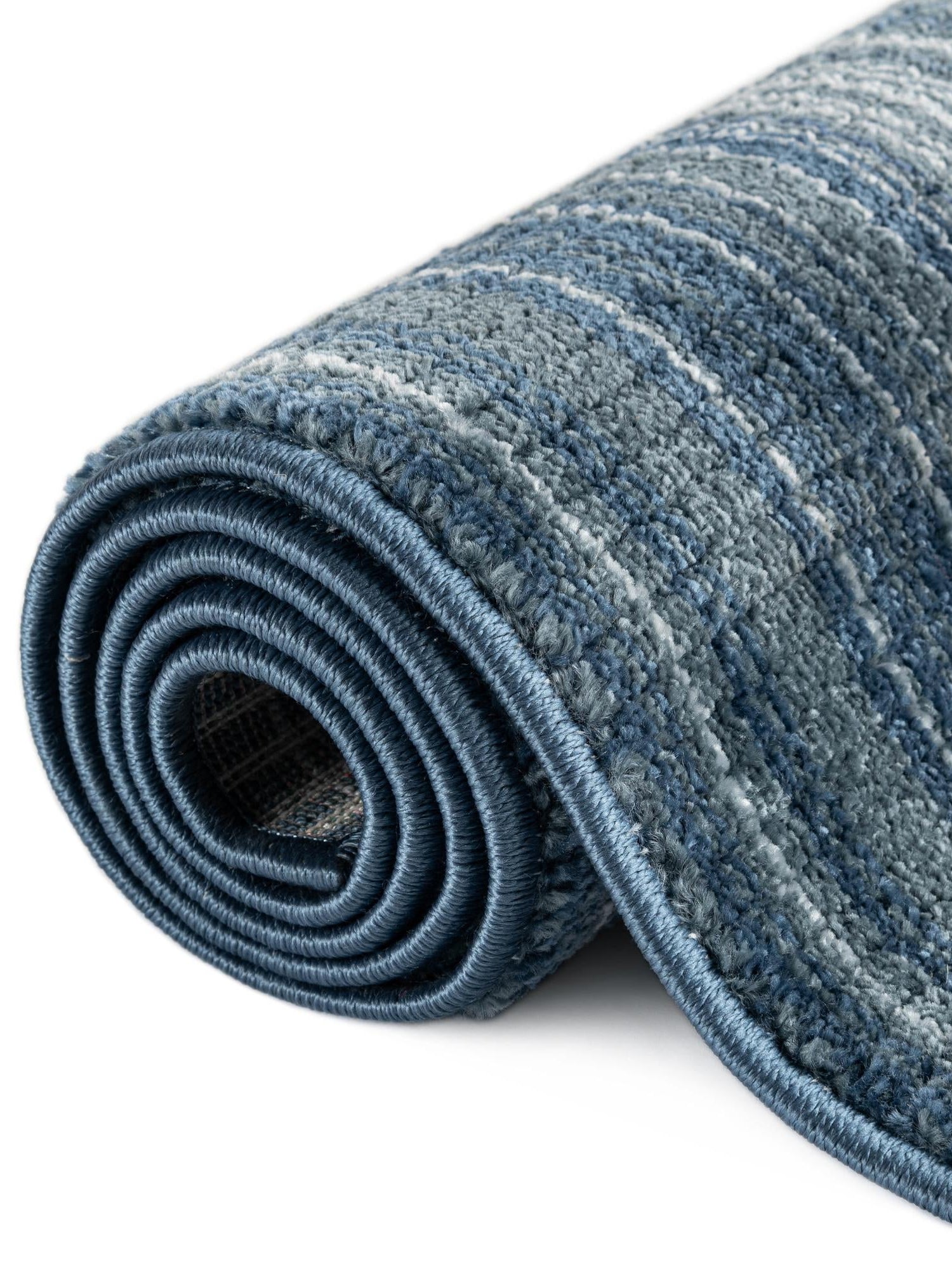 Blue 2' 2 x 5' 11 Gemstone Runner Area Rug Polypropylene Contemporary Carpet Easy Clean Stain Resistant for Home Design Decorating for Sale at Rug Engine