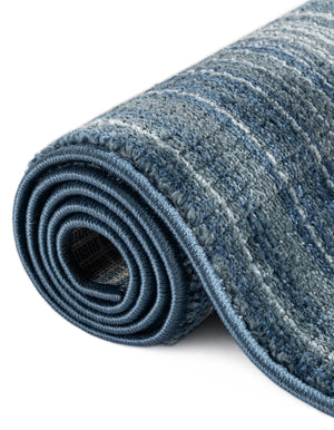 Blue 2' 2 x 5' 11 Gemstone Runner Area Rug Polypropylene Contemporary Carpet Easy Clean Stain Resistant for Home Design Decorating for Sale at Rug Engine