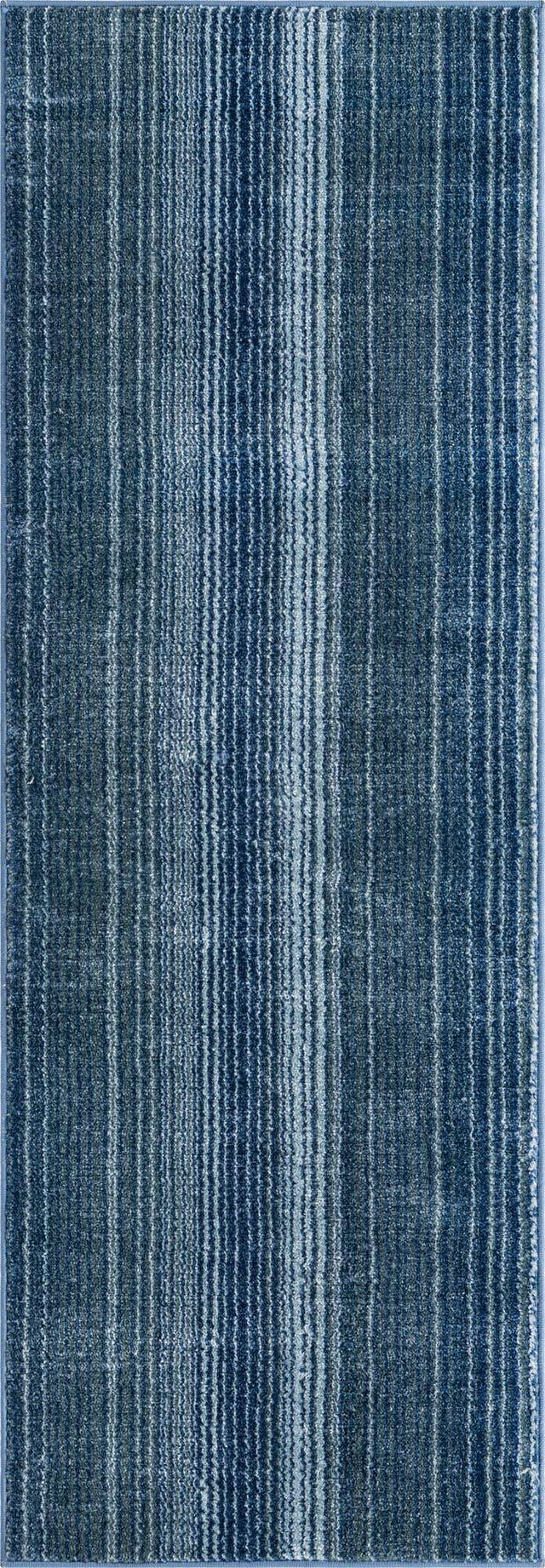 Blue 2' 2 x 5' 11 Gemstone Runner Area Rug Polypropylene Contemporary Carpet Easy Clean Stain Resistant for Home Design Decorating for Sale at Rug Engine