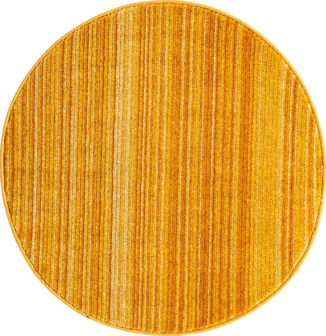 Yellow 3' 3 x 3' 3 Gemstone Round Area Rug Polypropylene Contemporary Carpet Easy Clean Stain Resistant for Home Design Decorating for Sale at Rug Engine