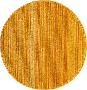 Yellow 3' 3 x 3' 3 Gemstone Round Area Rug Polypropylene Contemporary Carpet Easy Clean Stain Resistant for Home Design Decorating for Sale at Rug Engine