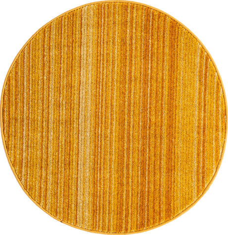 Yellow 3' 3 x 3' 3 Gemstone Round Area Rug Polypropylene Contemporary Carpet Easy Clean Stain Resistant for Home Design Decorating for Sale at Rug Engine