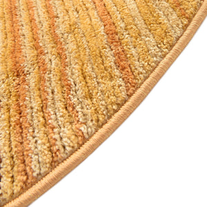 Yellow 3' 3 x 3' 3 Gemstone Round Area Rug Polypropylene Contemporary Carpet Easy Clean Stain Resistant for Home Design Decorating for Sale at Rug Engine