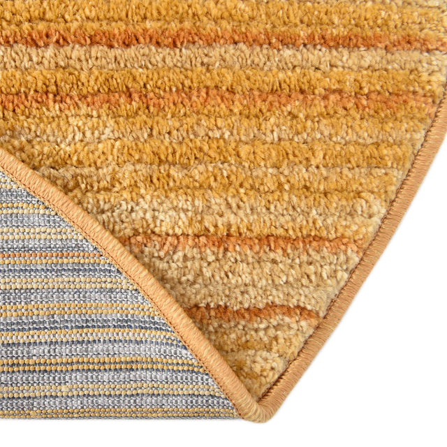 Yellow 7' 3 x 7' 3 Gemstone Round Area Rug Polypropylene Contemporary Carpet Easy Clean Stain Resistant for Home Design Decorating for Sale at Rug Engine