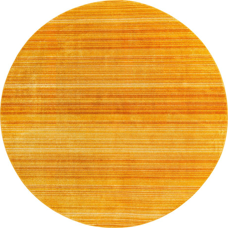 Yellow 10' 2 x 10' 2 Gemstone Round Area Rug Polypropylene Contemporary Carpet Easy Clean Stain Resistant for Home Design Decorating for Sale at Rug Engine