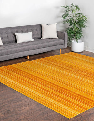Yellow 9' 10 x 9' 10 Gemstone Square Area Rug Polypropylene Contemporary Carpet Easy Clean Stain Resistant for Home Design Decorating for Sale at Rug Engine