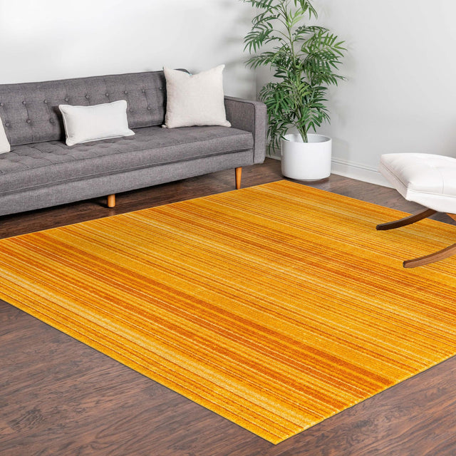 Yellow 7' 3 x 7' 3 Gemstone Square Area Rug Polypropylene Contemporary Carpet Easy Clean Stain Resistant for Home Design Decorating for Sale at Rug Engine