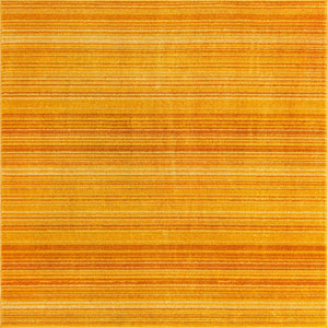 Yellow 7' 3 x 7' 3 Gemstone Square Area Rug Polypropylene Contemporary Carpet Easy Clean Stain Resistant for Home Design Decorating for Sale at Rug Engine