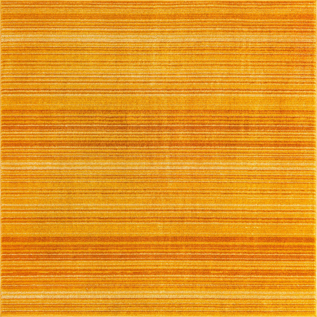 Yellow 7' 3 x 7' 3 Gemstone Square Area Rug Polypropylene Contemporary Carpet Easy Clean Stain Resistant for Home Design Decorating for Sale at Rug Engine