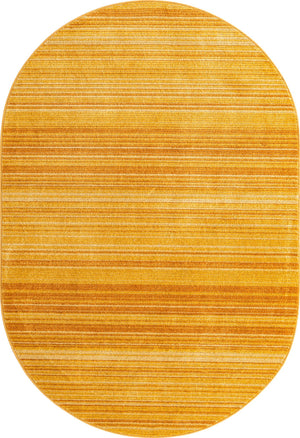 Yellow 5' 3 x 8' Gemstone Oval Area Rug Polypropylene Contemporary Carpet Easy Clean Stain Resistant for Home Design Decorating for Sale at Rug Engine