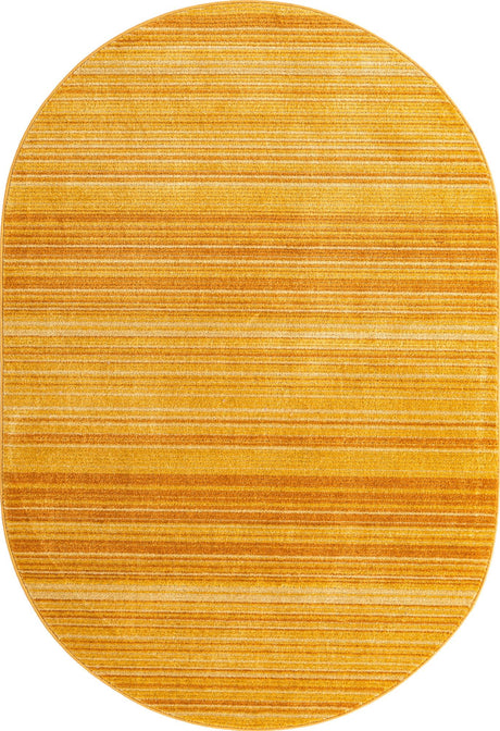 Yellow 5' 3 x 8' Gemstone Oval Area Rug Polypropylene Contemporary Carpet Easy Clean Stain Resistant for Home Design Decorating for Sale at Rug Engine