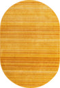 Yellow 5' 3 x 8' Gemstone Oval Area Rug Polypropylene Contemporary Carpet Easy Clean Stain Resistant for Home Design Decorating for Sale at Rug Engine