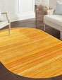Yellow 3' 3 x 5' 3 Gemstone Oval Area Rug Polypropylene Contemporary Carpet Easy Clean Stain Resistant for Home Design Decorating for Sale at Rug Engine