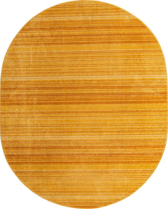 Yellow 7' 10 x 10' 2 Gemstone Oval Area Rug Polypropylene Contemporary Carpet Easy Clean Stain Resistant for Home Design Decorating for Sale at Rug Engine