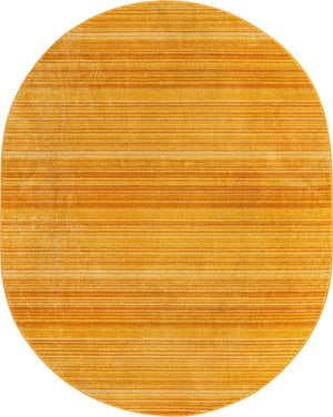 Yellow 7' 10 x 10' 2 Gemstone Oval Area Rug Polypropylene Contemporary Carpet Easy Clean Stain Resistant for Home Design Decorating for Sale at Rug Engine