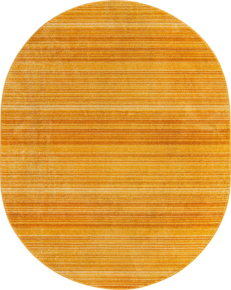 Yellow 7' 10 x 10' 2 Gemstone Oval Area Rug Polypropylene Contemporary Carpet Easy Clean Stain Resistant for Home Design Decorating for Sale at Rug Engine