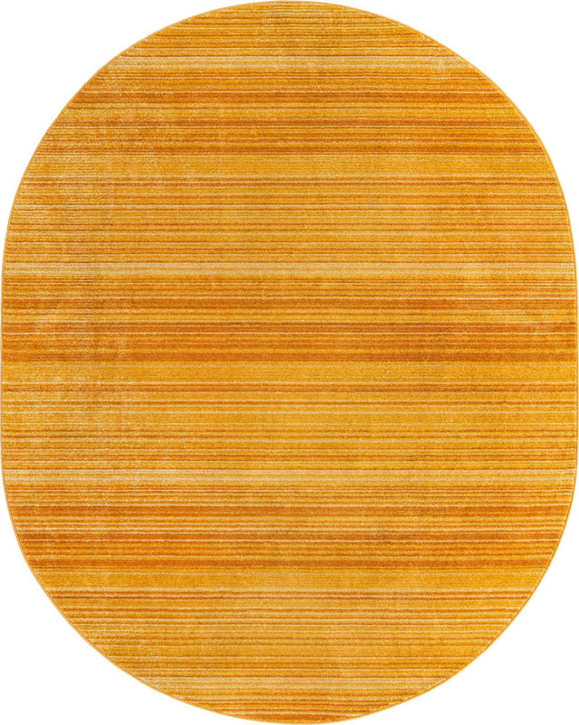 Yellow 7' 10 x 10' 2 Gemstone Oval Area Rug Polypropylene Contemporary Carpet Easy Clean Stain Resistant for Home Design Decorating for Sale at Rug Engine