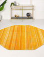 Yellow 7' 3 x 7' 3 Gemstone Octagon Area Rug Polypropylene Contemporary Carpet Easy Clean Stain Resistant for Home Design Decorating for Sale at Rug Engine