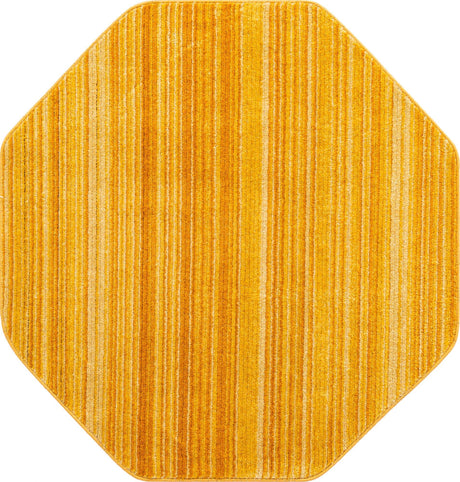 Yellow 4' 1 x 4' 1 Gemstone Octagon Area Rug Polypropylene Contemporary Carpet Easy Clean Stain Resistant for Home Design Decorating for Sale at Rug Engine