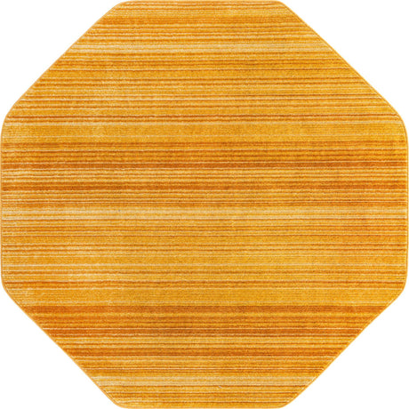 Yellow 7' 3 x 7' 3 Gemstone Octagon Area Rug Polypropylene Contemporary Carpet Easy Clean Stain Resistant for Home Design Decorating for Sale at Rug Engine