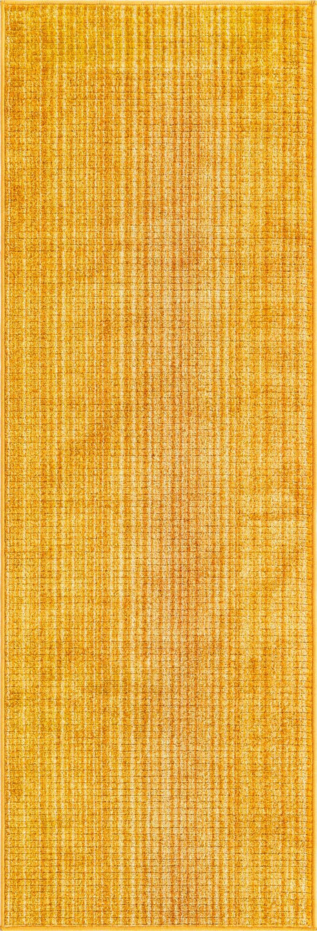 Yellow 2' 2 x 5' 11 Gemstone Runner Area Rug Polypropylene Contemporary Carpet Easy Clean Stain Resistant for Home Design Decorating for Sale at Rug Engine