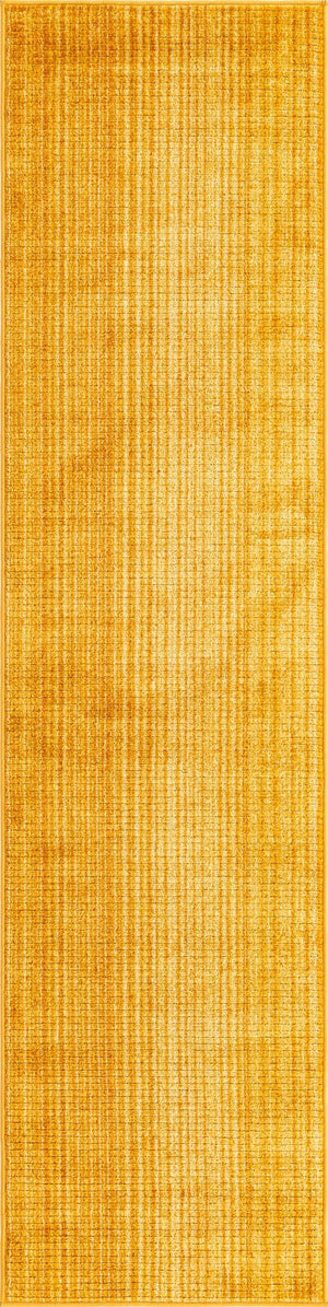 Yellow 2' 2 x 8' Gemstone Runner Area Rug Polypropylene Contemporary Carpet Easy Clean Stain Resistant for Home Design Decorating for Sale at Rug Engine