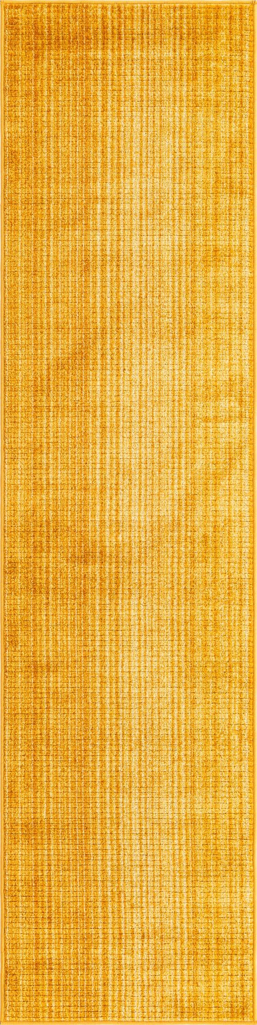Yellow 2' 2 x 8' Gemstone Runner Area Rug Polypropylene Contemporary Carpet Easy Clean Stain Resistant for Home Design Decorating for Sale at Rug Engine