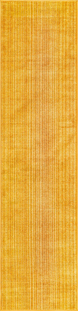 Yellow 2' 2 x 8' Gemstone Runner Area Rug Polypropylene Contemporary Carpet Easy Clean Stain Resistant for Home Design Decorating for Sale at Rug Engine