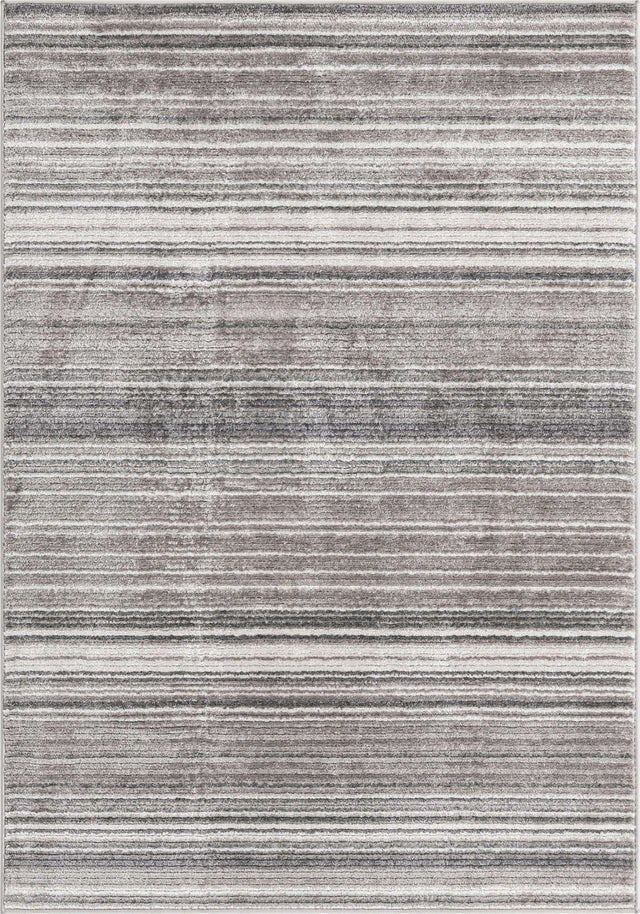 Gray 4' 1 x 6' 3 Gemstone Rectangle Area Rug Polypropylene Contemporary Carpet Easy Clean Stain Resistant for Home Design Decorating for Sale at Rug Engine