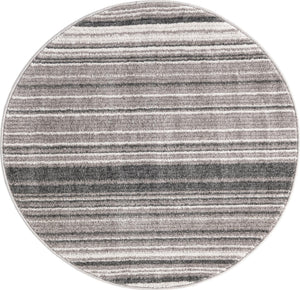 Gray 3' 3 x 3' 3 Gemstone Round Area Rug Polypropylene Contemporary Carpet Easy Clean Stain Resistant for Home Design Decorating for Sale at Rug Engine