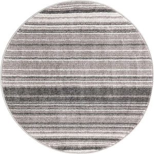 Gray 3' 3 x 3' 3 Gemstone Round Area Rug Polypropylene Contemporary Carpet Easy Clean Stain Resistant for Home Design Decorating for Sale at Rug Engine
